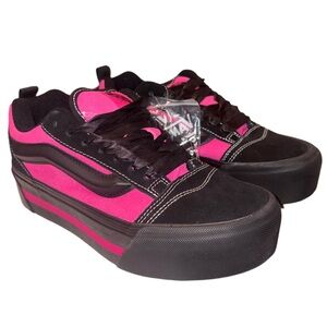 Vans Knu Skool Stack vintage satin black/pink size 7 Men/ 8.5 Women